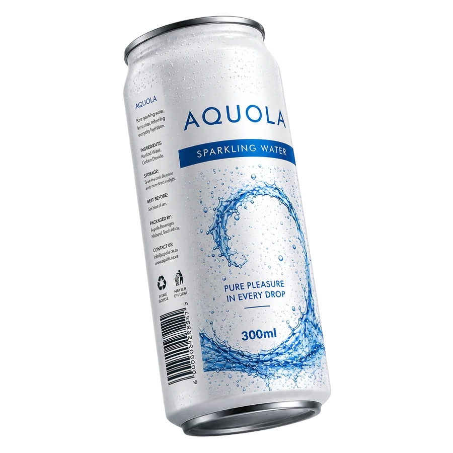 Aquola 330ml sparkling water can
